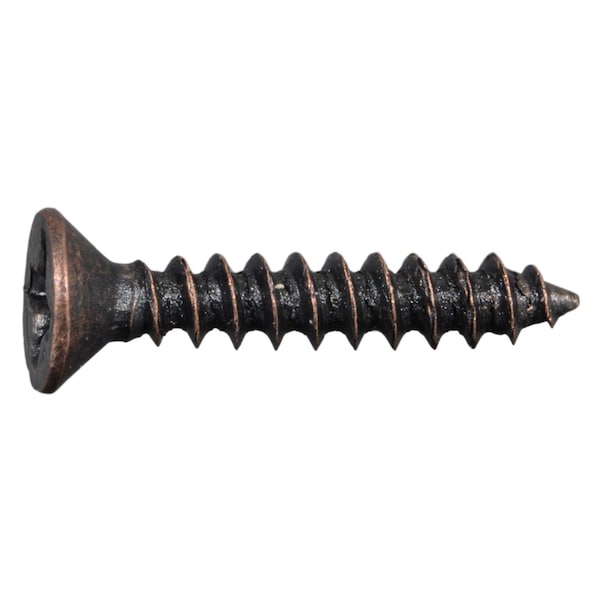 Midwest Fastener Wood Screw, #5, 3/4 in, Bronze Steel Flat Head Phillips Drive, 50 PK 930983 - main